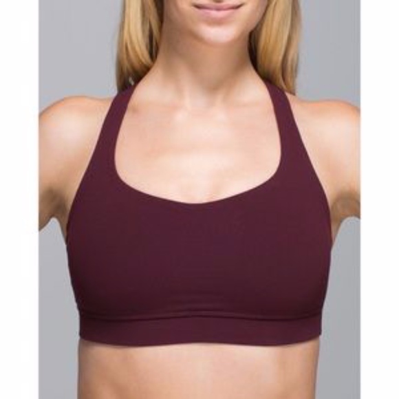 lululemon athletica Other - Lululemon 50 Rep Bra Burgundy Wine Sz 4